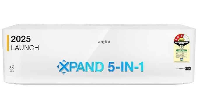 Whirlpool 2.0 Ton 3 Star, Supremecool Inverter Split AC (SUPREMECOOL 20T 3S INV EXP S5N3PB0, Copper, Convertible 4-in-1 Cooling Mode, HD Filter White)