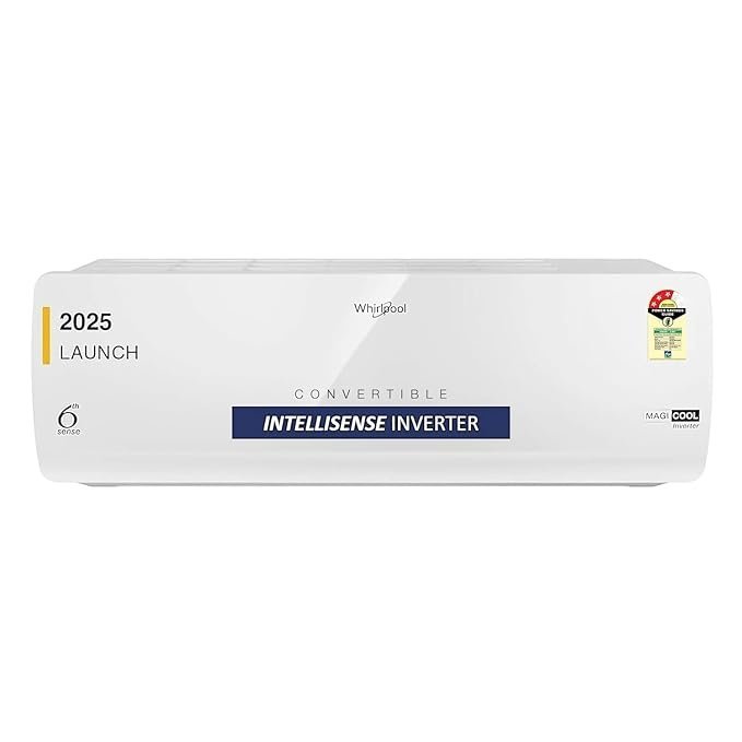 Whirlpool 1.5 Ton 3 Star, Magicool Inverter Split AC (MAGICOOL 15T 3S INV CNV S5K2PP0, Copper, Convertible 4-in-1 Cooling Mode, HD Filter White)